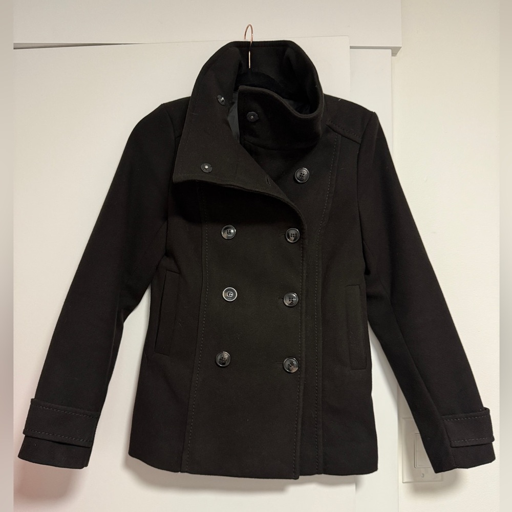 H&M black pea coat